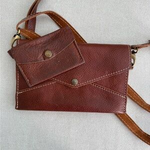 Portland Leather Rich Brown Crossbody Bag